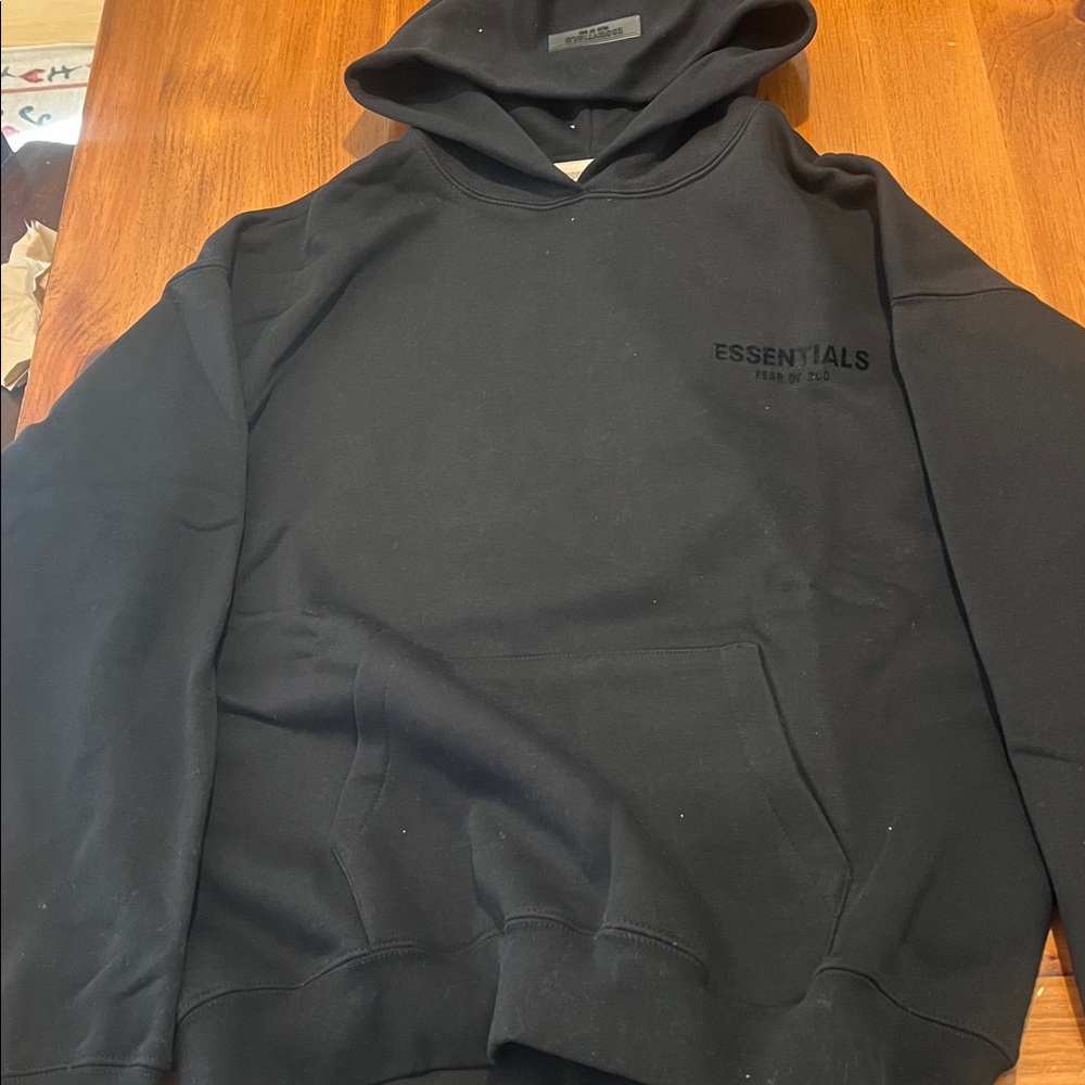 Black essentials Hoodie Size S
